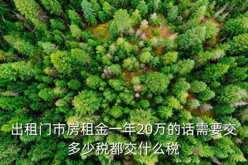 門市房出租要交什么稅，門面房向外出租要交稅嗎