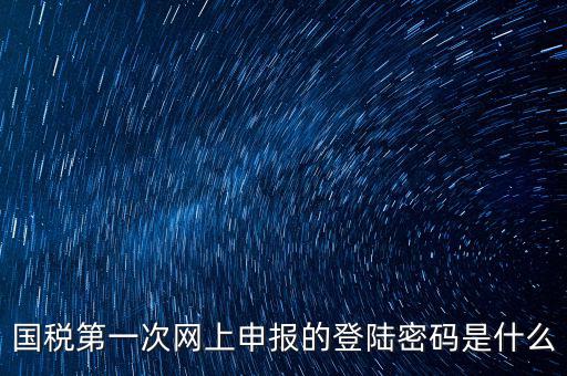 國稅網(wǎng)登錄密碼是什么原因，國稅第一次網(wǎng)上申報(bào)的登陸密碼是什么
