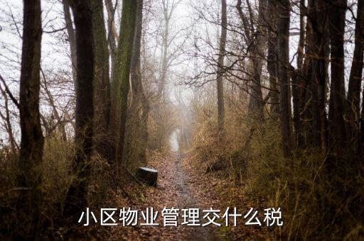 物業(yè)管理公司交什么稅，小區(qū)物業(yè)管理交什么稅