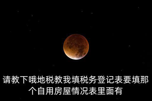 稅務上自用是什么意思，請教下哦地稅教我填稅務登記表要填那個自用房屋情況表里面有