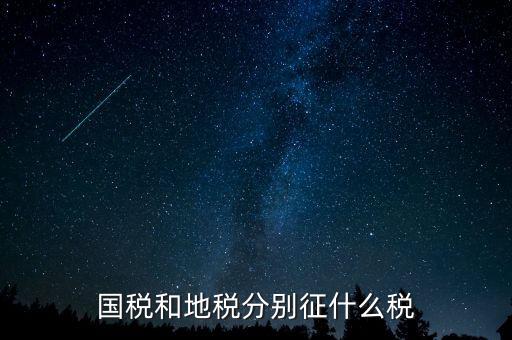 國(guó)稅地稅分別報(bào)什么稅，國(guó)稅和地稅局分別要交哪些稅和報(bào)表
