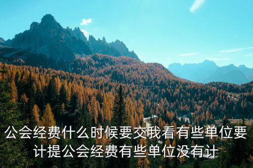 公會經(jīng)費(fèi)什么時候要交我看有些單位要計提公會經(jīng)費(fèi)有些單位沒有計