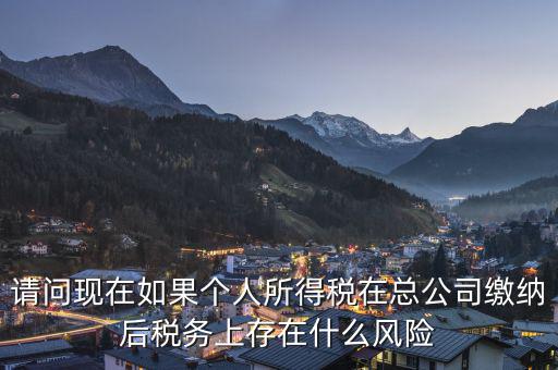個人所得稅有什么風(fēng)險，個人所得稅繳納風(fēng)險有哪些