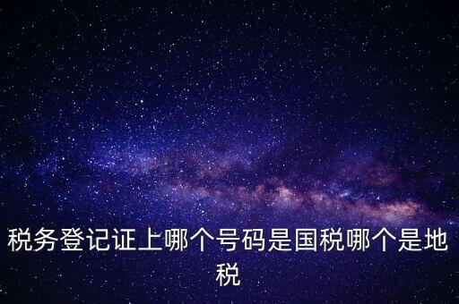 國(guó)稅地稅登記號(hào)是什么，稅務(wù)登記證上哪個(gè)號(hào)碼是國(guó)稅哪個(gè)是地稅