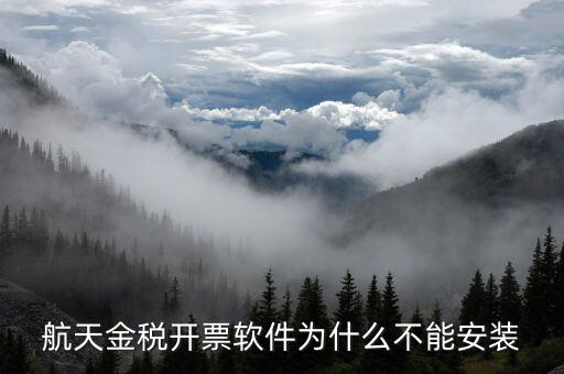 航天金稅開(kāi)票軟件為什么不能安裝