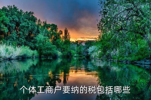 個體都交什么稅，個體戶要交什么稅收