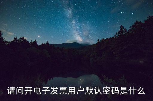 請(qǐng)問(wèn)開(kāi)電子發(fā)票用戶默認(rèn)密碼是什么
