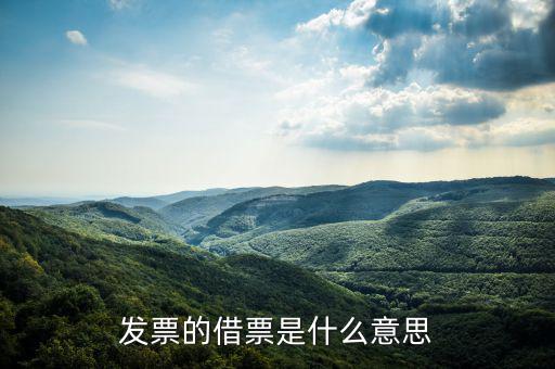 借發(fā)票是什么，可以借發(fā)票開嗎