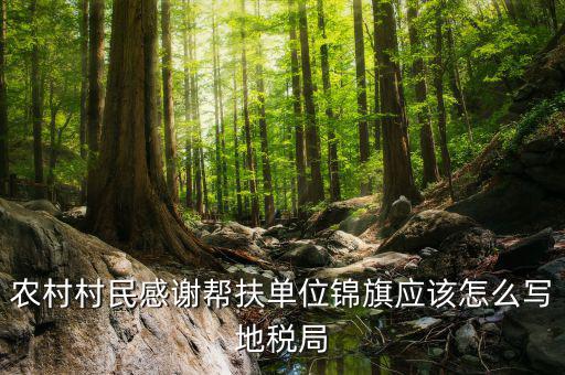 農村村民感謝幫扶單位錦旗應該怎么寫地稅局
