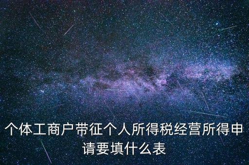 個體所得稅填什么表，個稅表怎么填