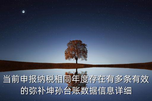 彌補虧損臺賬的維護是什么原因，您的彌補虧損臺賬數(shù)據(jù)存在問題怎樣聯(lián)系專管員