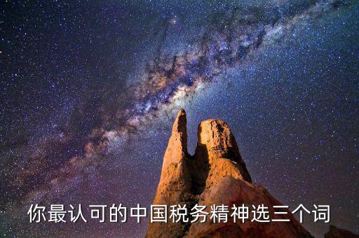 你最認可的中國稅務(wù)精神選三個詞
