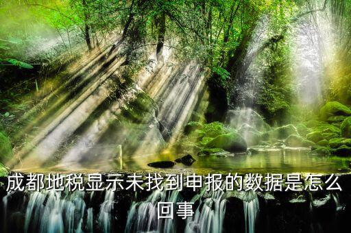 成都為什么地稅申報不了，成都地稅顯示未找到申報的數(shù)據(jù)是怎么回事