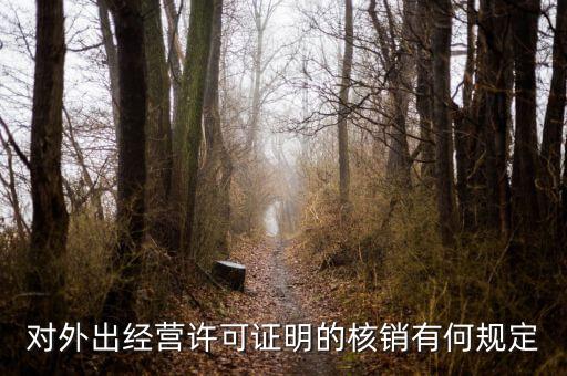 外經(jīng)證核銷包括什么，對(duì)外出經(jīng)營(yíng)許可證明的核銷有何規(guī)定