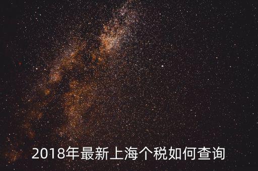 上海如何查個(gè)人所得稅，最新上海個(gè)人所得稅查詢怎么查