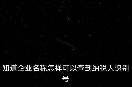 如何查詢一個公司的納稅人識別號，知道納稅人識別號怎么查單位