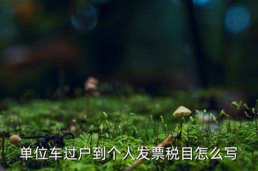 企業(yè)的車如何過戶給個(gè)人所得稅，單位車過戶到個(gè)人發(fā)票稅目怎么寫