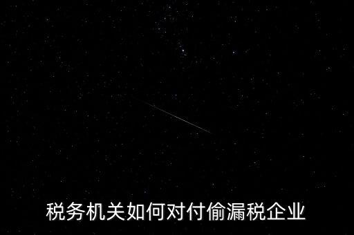 稅務機關如何對付偷漏稅企業(yè)