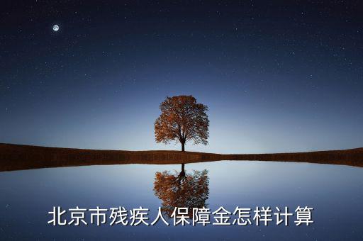 北京市殘疾人保障金如何計算，北京市殘疾人保障金怎樣計算