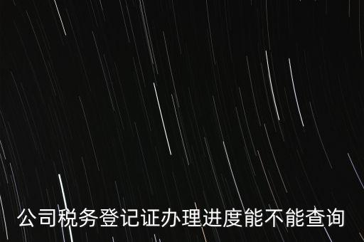 如何查詢企業(yè)稅務(wù)登記證，公司稅務(wù)登記證辦理進(jìn)度能不能查詢