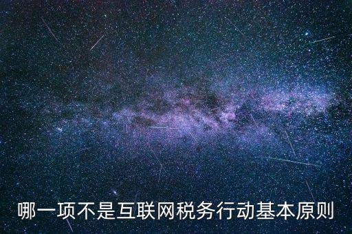 地稅工作如何適應(yīng)互聯(lián)網(wǎng)，哪一項不是互聯(lián)網(wǎng)稅務(wù)行動基本原則
