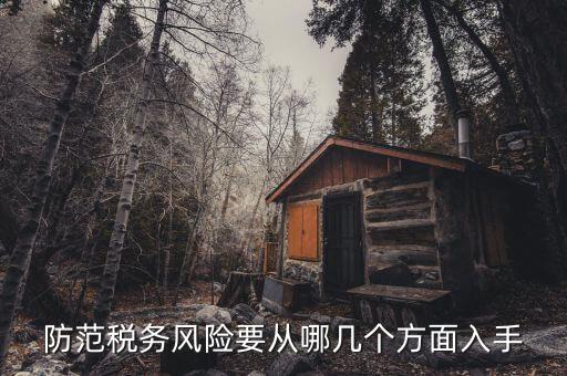 防范稅務(wù)風險要從哪幾個方面入手