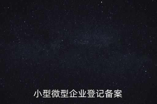 小微企業(yè)如何備案，小型微型企業(yè)登記備案