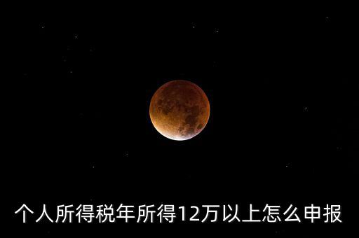 個(gè)人所得稅年所得12萬(wàn)以上怎么申報(bào)