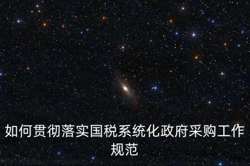 國(guó)稅 如何抓落實(shí)，如何貫徹落實(shí)國(guó)稅系統(tǒng)化政府采購(gòu)工作規(guī)范