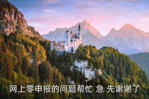 廣東如何網(wǎng)上0申報(bào)，網(wǎng)上零申報(bào)的問題幫忙 急 先謝謝了
