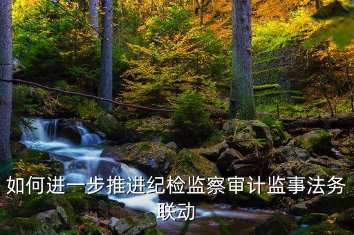 如何進一步推進紀(jì)檢監(jiān)察審計監(jiān)事法務(wù)聯(lián)動