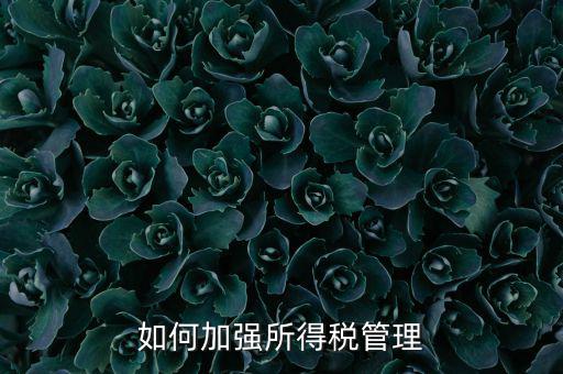 國稅局如何加強企業(yè)所得稅管理，如何加強企業(yè)所得稅優(yōu)惠政策后續(xù)管理的思考