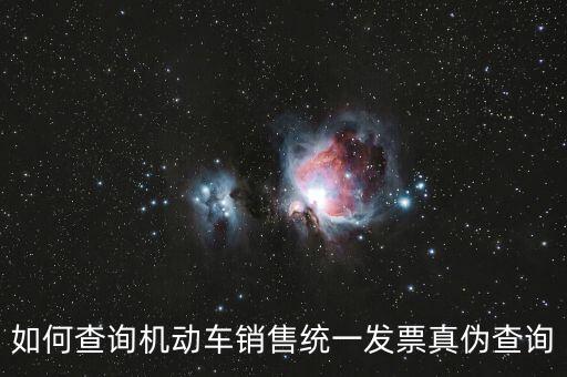 如何查詢(xún)機(jī)動(dòng)車(chē)銷(xiāo)售統(tǒng)一發(fā)票真?zhèn)尾樵?xún)