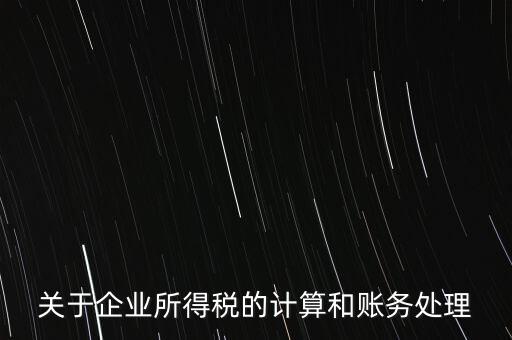 如何處理 政府 與企業(yè)所得稅，企業(yè)所得稅怎么做賬務處理