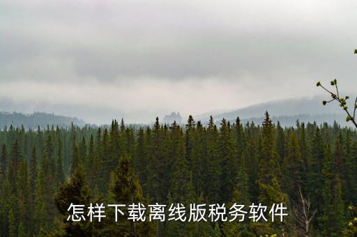 自然人稅收如何下載安裝，怎樣下載離線版稅務(wù)軟件