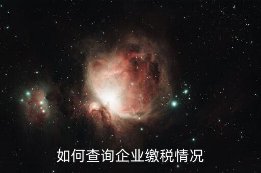如何查詢企業(yè)繳稅情況，去哪里可以查到一個(gè)企業(yè)的納稅狀況