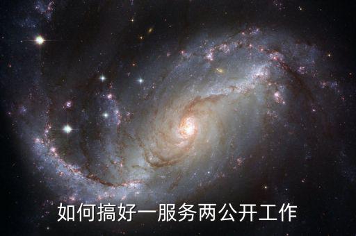 如何推進(jìn)一案雙查工作，如何搞好一服務(wù)兩公開(kāi)工作