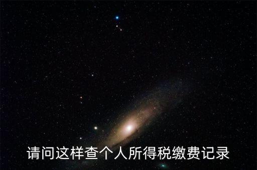 如何查找自己繳稅記錄，請問這樣查個人所得稅繳費記錄