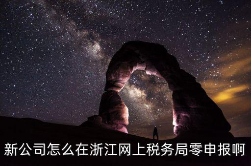 如何在浙江省稅務網(wǎng)上注冊，新公司怎么在浙江網(wǎng)上稅務局零申報啊