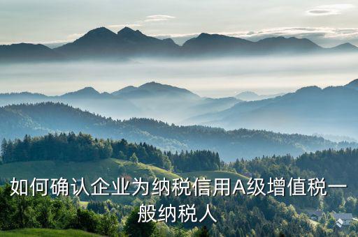 納稅信用等級a級以下如何查詢，如何確認企業(yè)為納稅信用A級增值稅一般納稅人