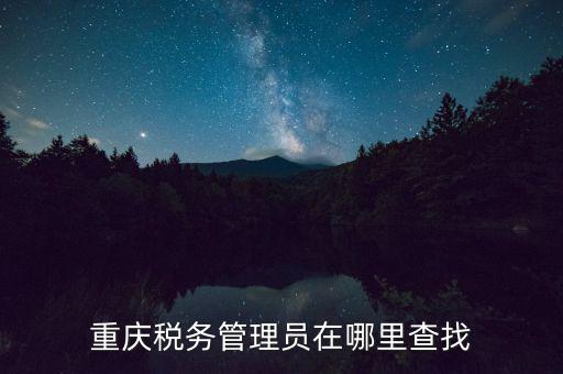 國稅網(wǎng)站如何查詢管理員，重慶稅務管理員在哪里查找