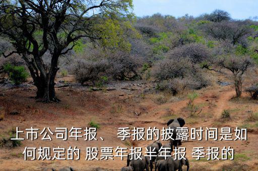 上市公司年報(bào)、 季報(bào)的披露時(shí)間是如何規(guī)定的 股票年報(bào)半年報(bào) 季報(bào)的