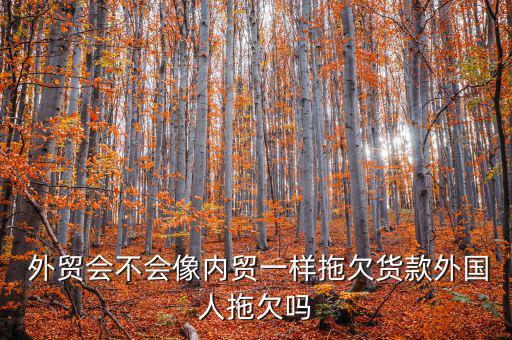  外貿(mào)會(huì)不會(huì)像內(nèi)貿(mào)一樣拖欠貨款外國人拖欠嗎