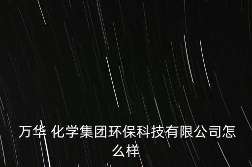  萬華 化學(xué)集團環(huán)?？萍加邢薰驹趺礃? class=