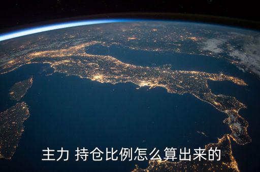  主力 持倉(cāng)比例怎么算出來的