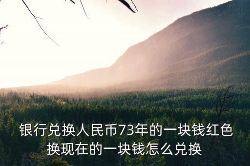  銀行兌換人民幣73年的一塊錢紅色換現在的一塊錢怎么兌換