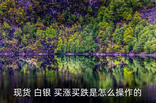 現(xiàn)貨 白銀 買(mǎi)漲買(mǎi)跌是怎么操作的