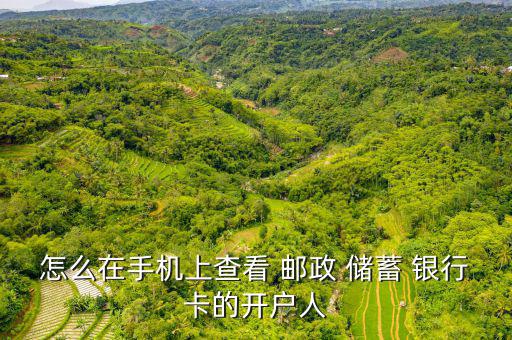 怎么在手機(jī)上查看 郵政 儲(chǔ)蓄 銀行卡的開(kāi)戶(hù)人