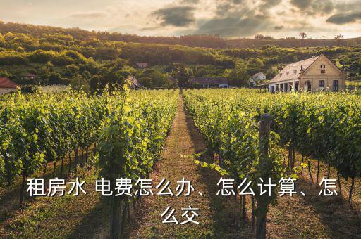  租房水 電費(fèi)怎么辦、怎么計算、怎么交