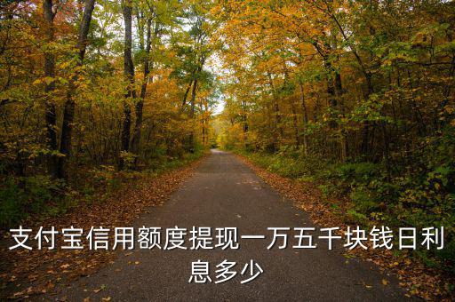 支付寶變現(xiàn)利率是什么，支付寶信用額度提現(xiàn)一萬(wàn)五千塊錢日利息多少